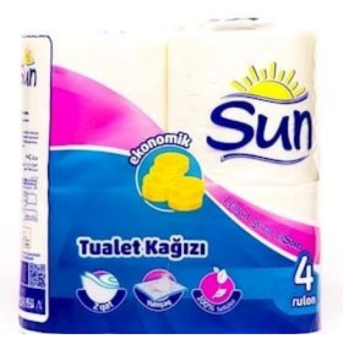 Tualet kağızı Sun, 2 qat, 4 rulon