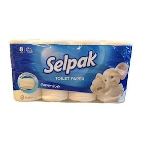 Tualet kağızı Selpak Super Soft, 3 qat, 8 rulon