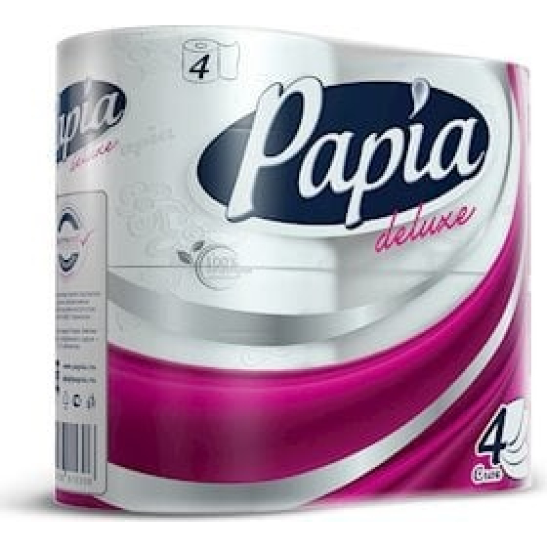 Tualet kağızı Papia Deluxe, 4 qat, 4 rulon