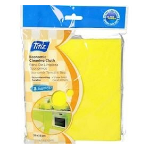 Salfet dəsti Titiz Cleaning Cloth Extra, 3 əd, sarı