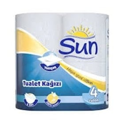 Mətbəx üçün kağız dəsmal Sun, 4 rulon, ağ