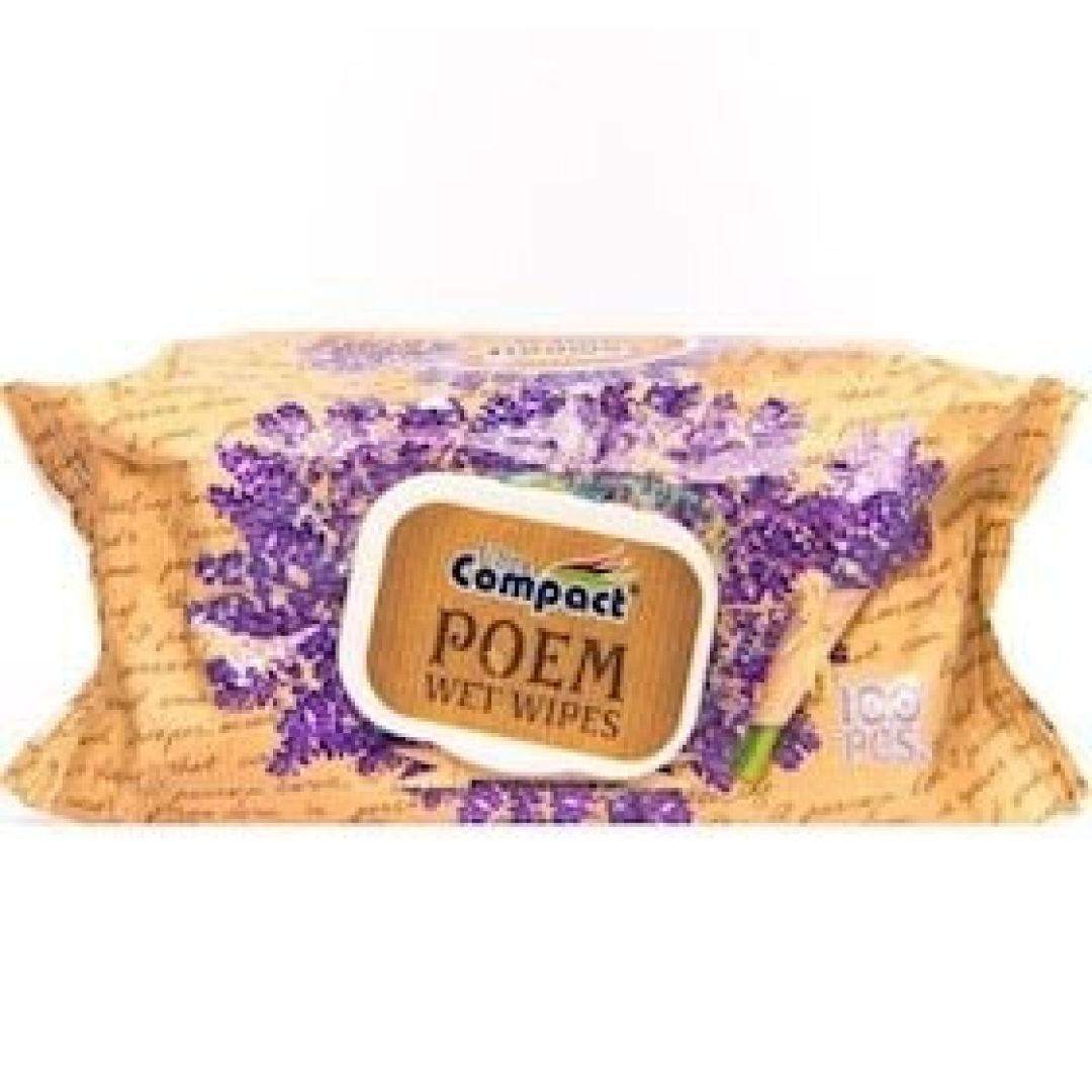 Nəm salfetlər Ultra Compact Poem French Lavender 100 ədəd