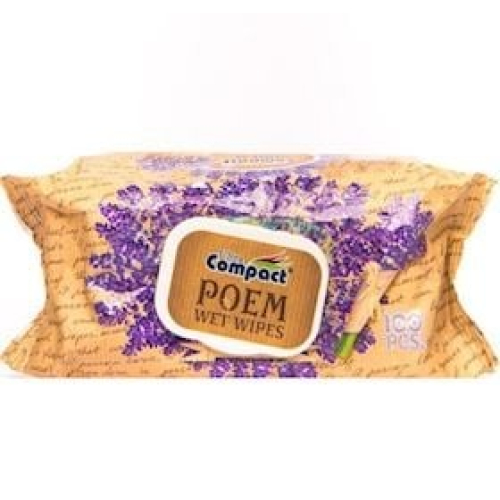 Nəm salfetlər Ultra Compact Poem French Lavender 100 ədəd