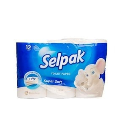 Tualet kağızı Selpak Super Soft, 3 qatlı, 12 rulon, məhsul çeşiddə