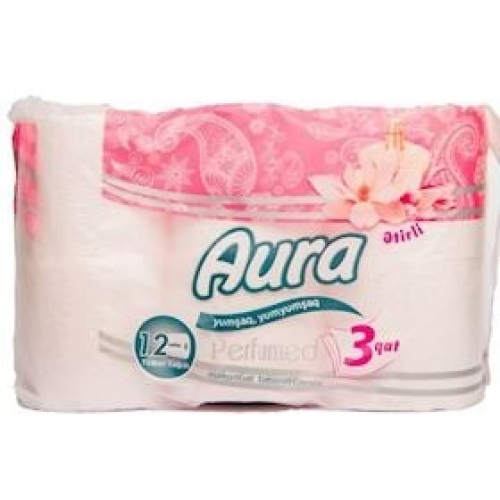 Tualet kağızı Aura Perfumed 3 qat, 12 rulon 