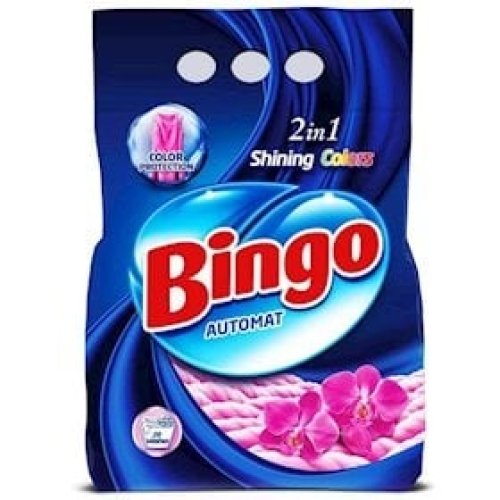 Yuyucu toz Bingo Shining Colors, для цветного белья, автомат, ətirsiz, 1.35 kq