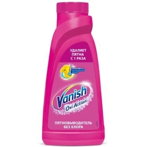 Xlor və fosfatsız ləkə təmizləyicisi 1 tətbiqdə ləkələri çıxarır Vanish 500 ml