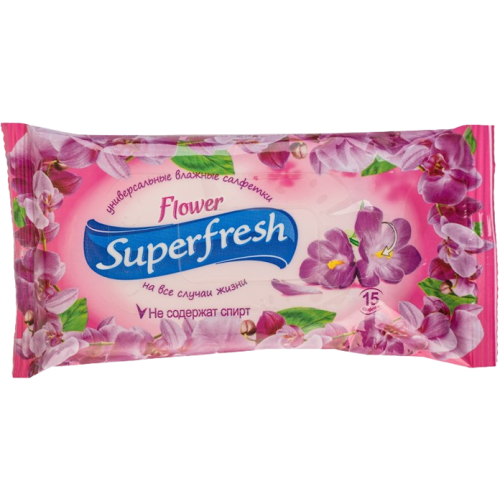 Nəm salfetlər Super Fresh Breeze Limited Edition, 15 ədəd 