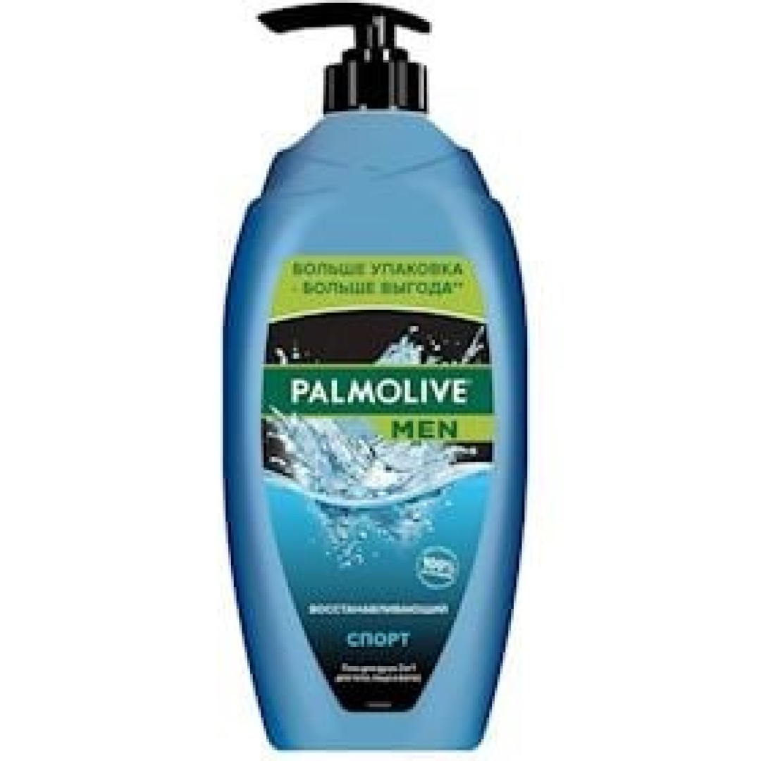 Duş üçün gel və şampun Palmolive Men 3-ü 1-də İdman, bərpa edici kişilər üçün, 750 ml