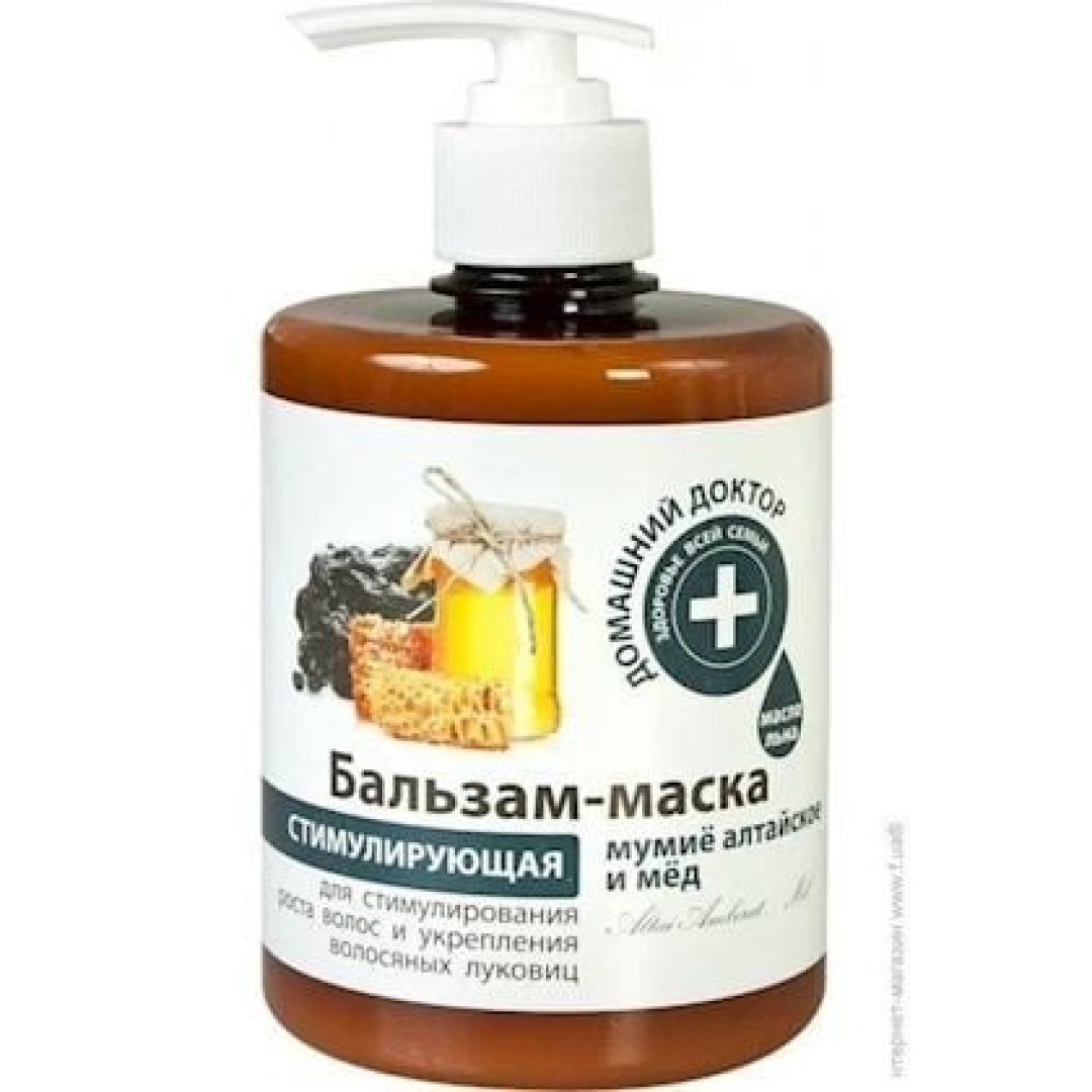 Balzam-maska "Домашний доктор" Altay ​​mumiyası və bal, 500 ml 