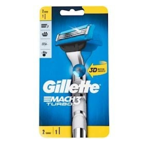 Təraş üçün ülgüc Gillette Mach 3 Turbo 3D 2 dəyişkən kasetlərlə