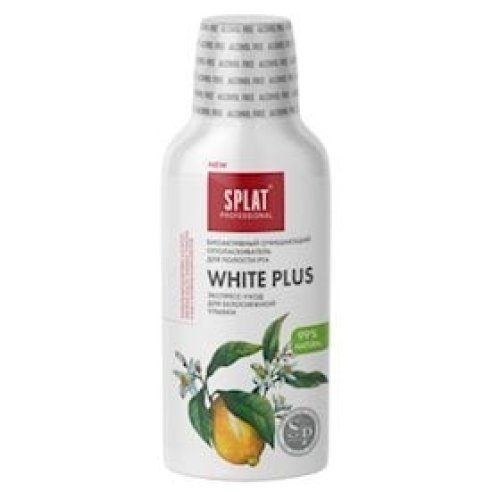 Ağız boşluğu yaxalayıcısı Splat White Plus Antibakterial, ağardıcı plus qar kimi ağ təbəssüm, 275 ml