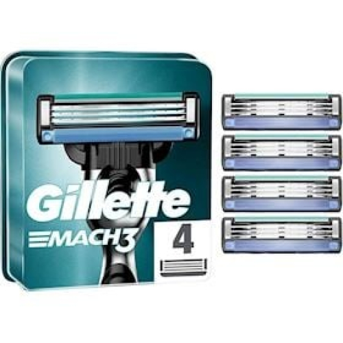 Dəyişdirilə bilən kassetlər Gillette Mach3, 4 ədəd