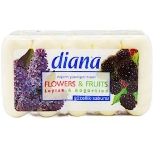 Sabun Diana frut&flowers ecopack, qaragilə, yasəmən 5х 75 qr