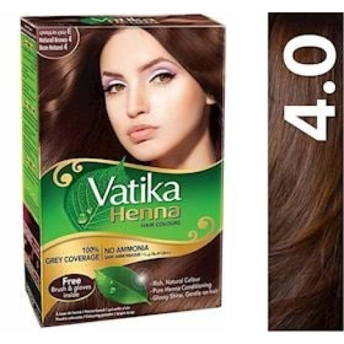 Saç üçün xına Vatika Henna 4 Qəhvəyi