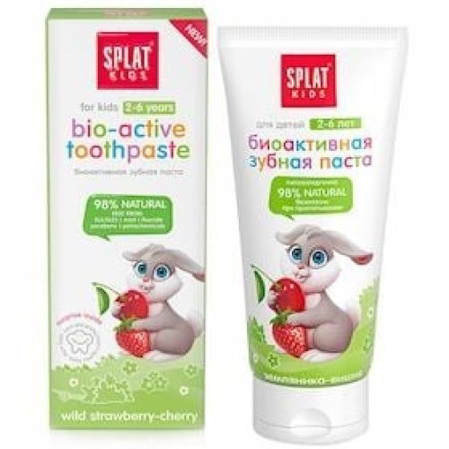 Diş pastası uşaqlar üçün Splat Kids Antibakterial təbii çiyələk-albalı 2 yaşdan 6 yaşına qədər, 50ml 