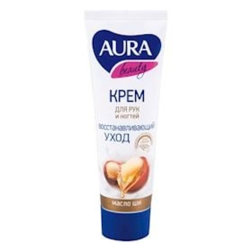 Əl kremi Aura Beauty Bərpaedici şi yağı ilə, 75ml