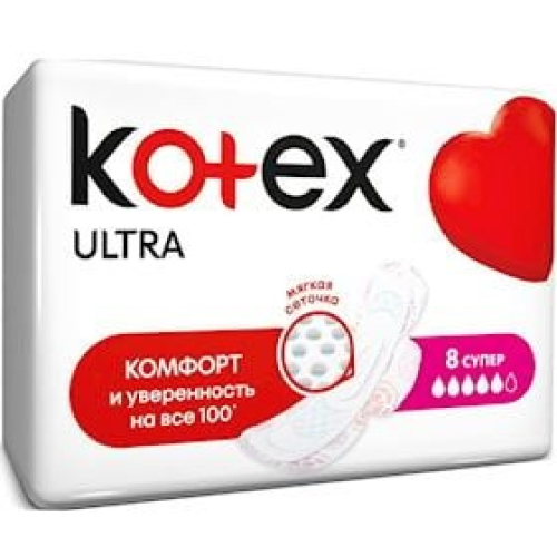 Gigiyenik bezlər Kotex Ultra Dry Super, 8 əd