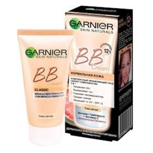 BB-krem normal dəri üçün Garnier Skin Naturals Mükəmməlliyin sirri Açıq bej 50 ml