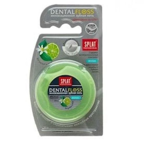 Diş ipi Splat Professional Dental Floss Antibakterial həcmli berqamot və laym ətri ilə 30 metr