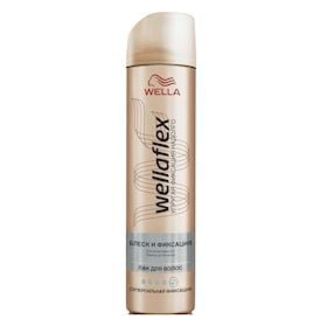 Saç lakı Wella Wellaflex Parlaqlıq və fiksasiya Supergüclü fiksasiya 250 ml