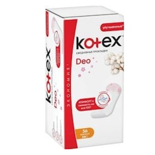 Gündəlik gigiyenik qadın bezləri Kotex Deo Normal 56 ədəd 