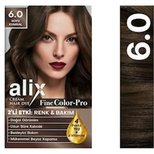 Saçlar üçün krem-boya Alix Ecokit Cream Hair Dye 6.0 Dark blonde 60 ml