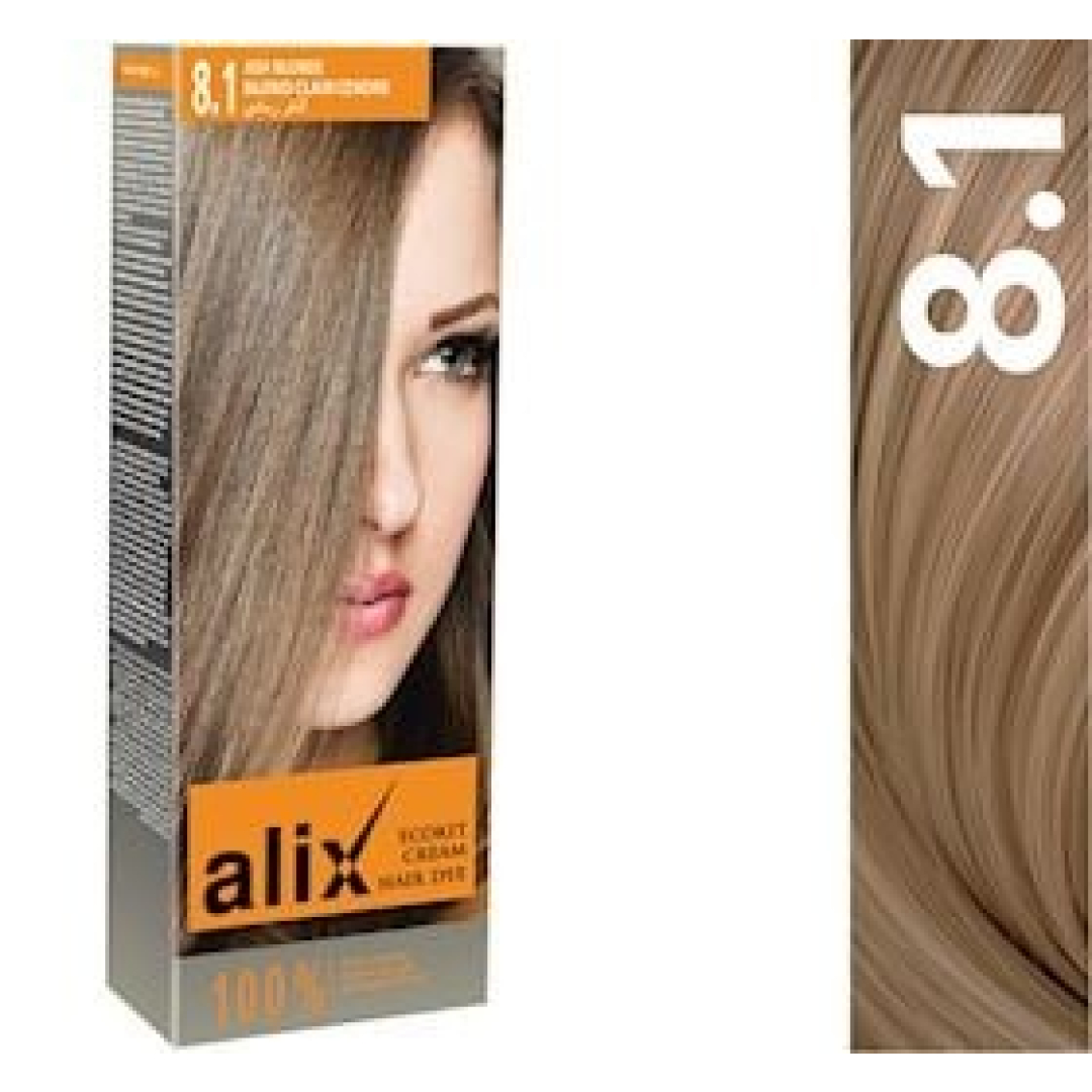 Saçlar üçün krem-boya Alix Ecokit Cream Hair Dye 8.1 Ash blonde 60 ml