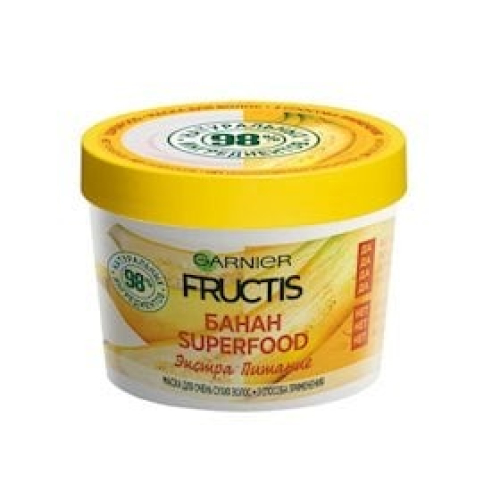 Saçlar üçün maska Garnier Fructis Banan Superfood Ekstra qidalanma 390 ml