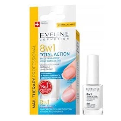 Yüksək effektli dırnağın bərpası və möhkəmləndirməsi üçün Eveline 8-i 1-də seriyasından nail therapy professional, 12 ml