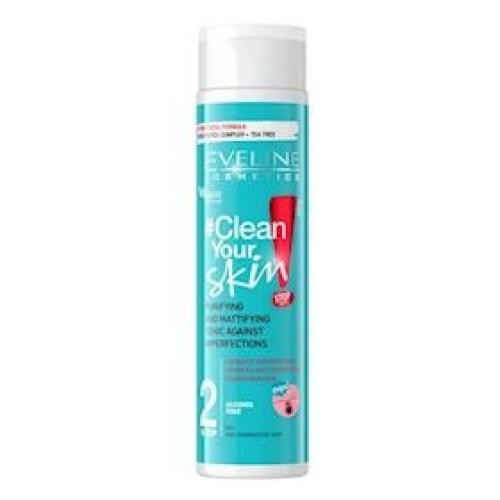 Sızanaqlara qarşı tonik Eveline Clean Your Skin matlaşdırıcı 225 ml 