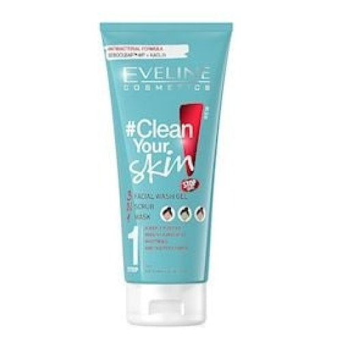 3-ü 1-də vasitə Eveline Clean Your Skin Gel+Skrab+Maska 200 ml