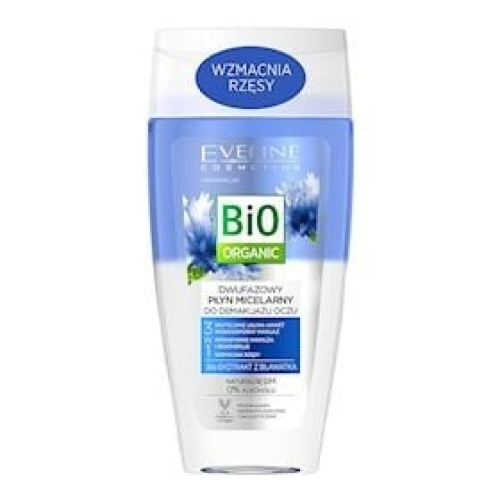 Misellyar ikifazalı su Eveline Cosmetics Bio Organic Make Up Remover peyğəmbərçiçəyi cövhəri ilə 150 ml