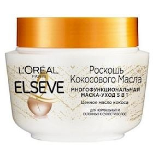 Saç maskası L'Oreal Paris Elseve quru saçlar üçün kokos yağı ilə 300 ml 