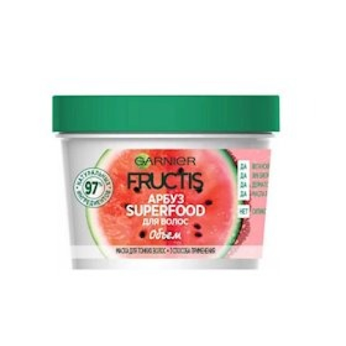 Saçlar üçün maska Garnier Fructis Superfood 3-1-də Həcm Qarpız 390 ml 