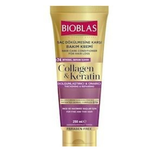 Kondisioner saçlar üçün Bioblas Collagen&Keratin saç tökülməsinə qarşı 250 ml 