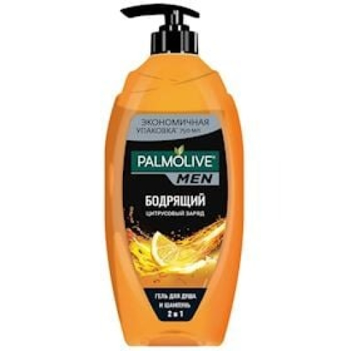 Duş üçün gel və şampun kişilər üçün Palmolive Men 2-1-də Sitrus enerjisi, 750 ml 