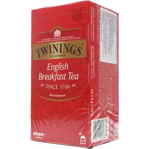 Qara çay Twinings English Breakfast, 25 ədəd