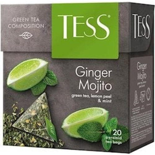 Zəncəfil və nanəli yaşıl paket çayı Tess Ginger Mojito, 20 ədəd