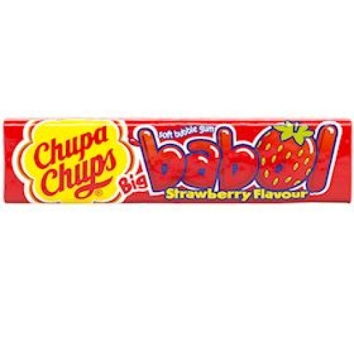 Çeynəmə konfetləri Chupa Chups Big Babol çiyələk dadı ilə, 22.5q