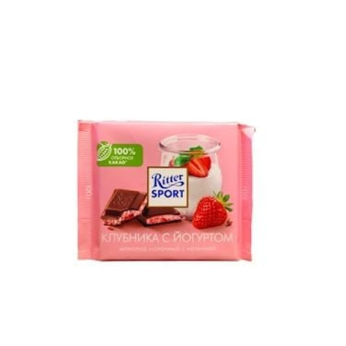 Şokolad Ritter Sport çiyələk yoğurt ilə 100 q