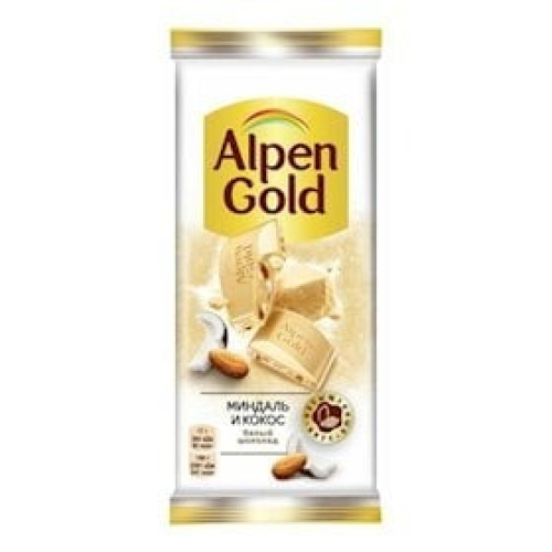 Şokolad Alpen Gold Badam və Kokos, 85 q