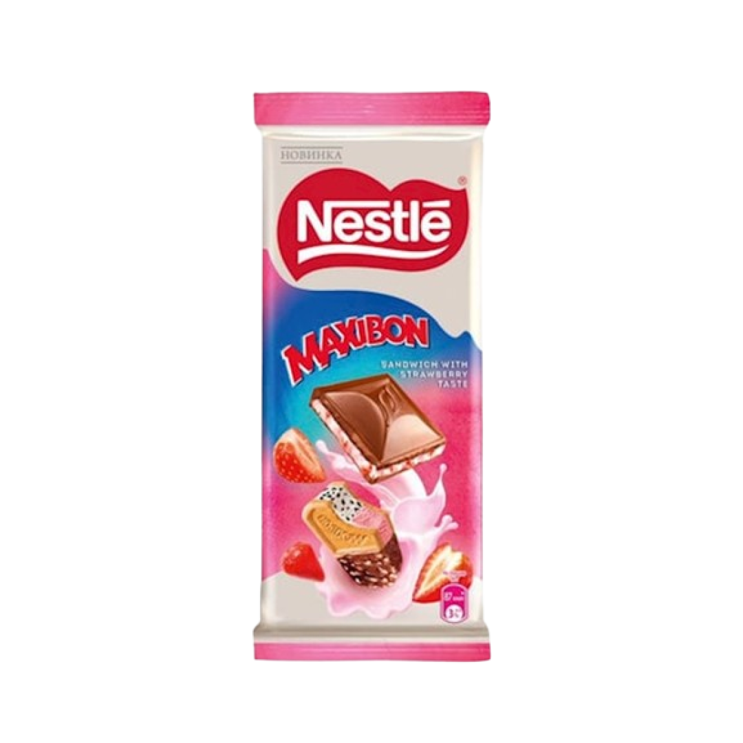 Şokolad Nestle Maxibon Çiyələk-Peçenye 80 q