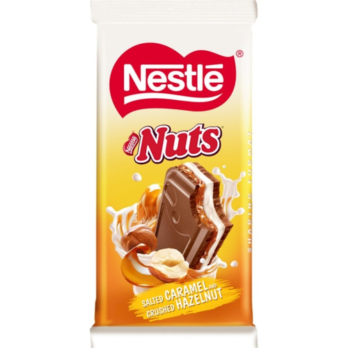 Südlü şokolad Nestle Nuts Salted Caramel, 200 q