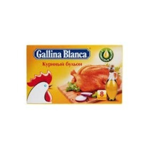 Bulyon Gallina Blanca toyuq, kubikdə, 8 ədəd, 80 q