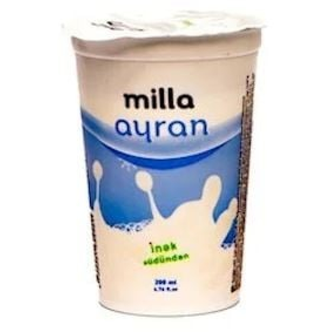 Ayran Milla 200 ml stəkanda