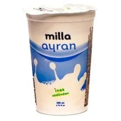 Ayran Milla 200 ml stəkanda