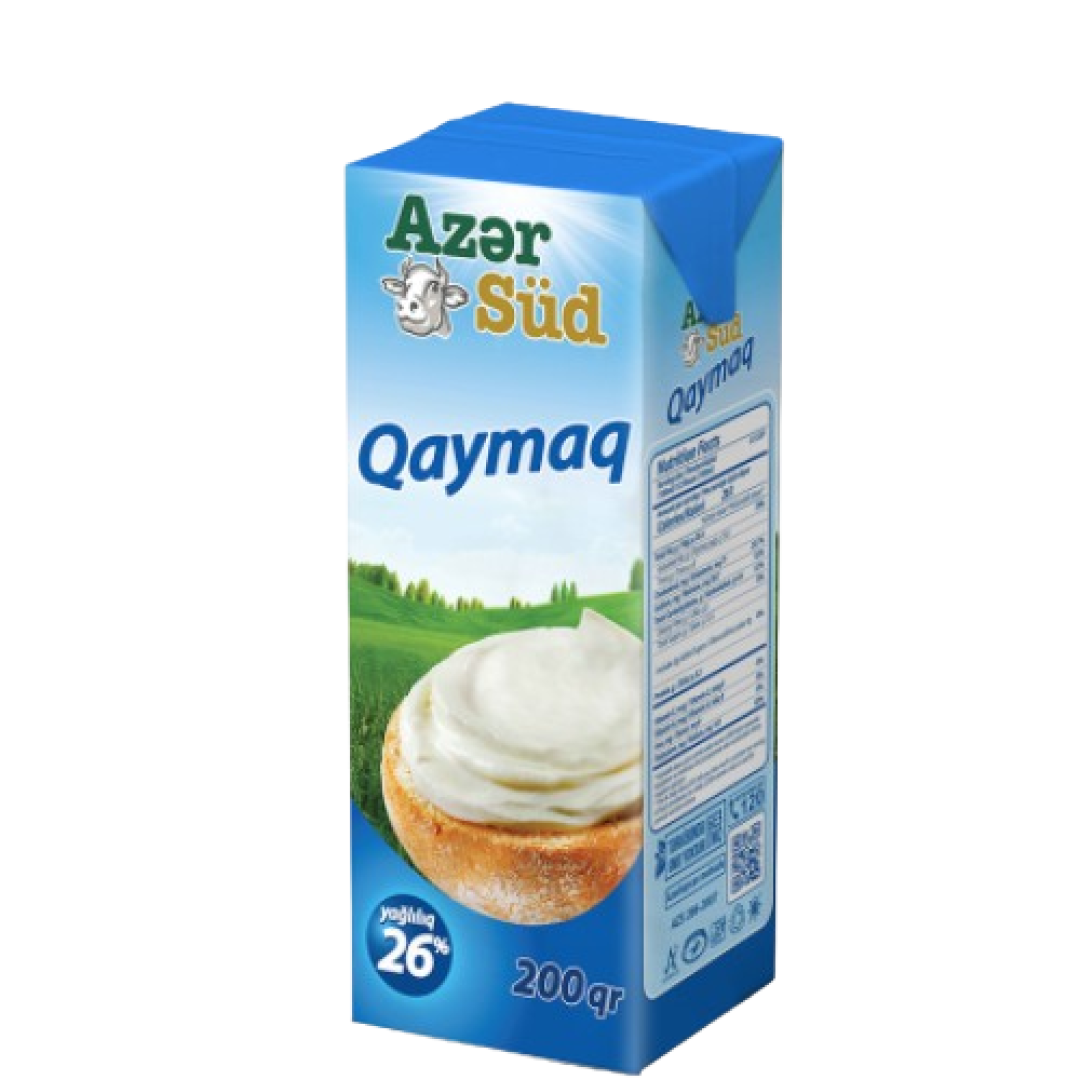 Qaymaq Azərsüd 2.6% 200 qr