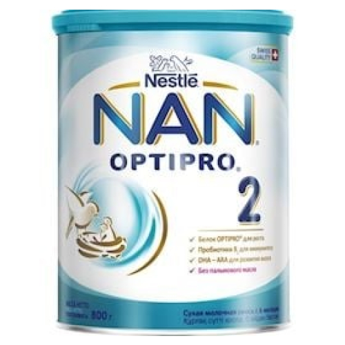 Quru süd qarışığı Nestle NAN 2 Optipro, 6 aydan, 800 q