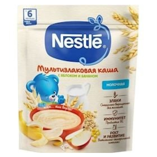 Multitaxıllı sıyıq Nestle Südlü alma və banan ilə 6 ay 200 q